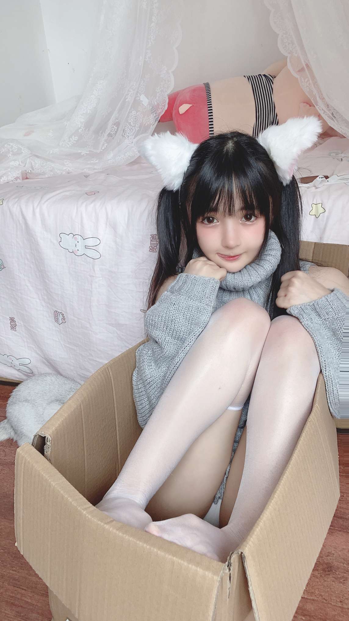 [COSER美女]小姐姐桜井宁宁 – 白い猫ちゃん1 