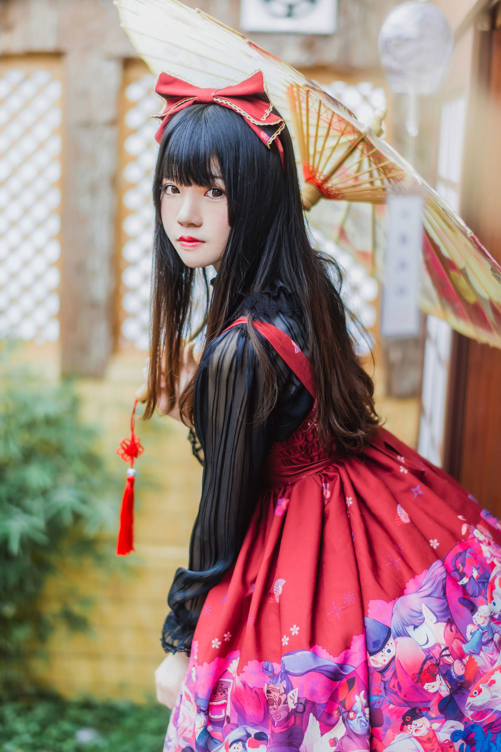 [网红COSER] 桜桃喵 - 和风lolita  写真套图2 