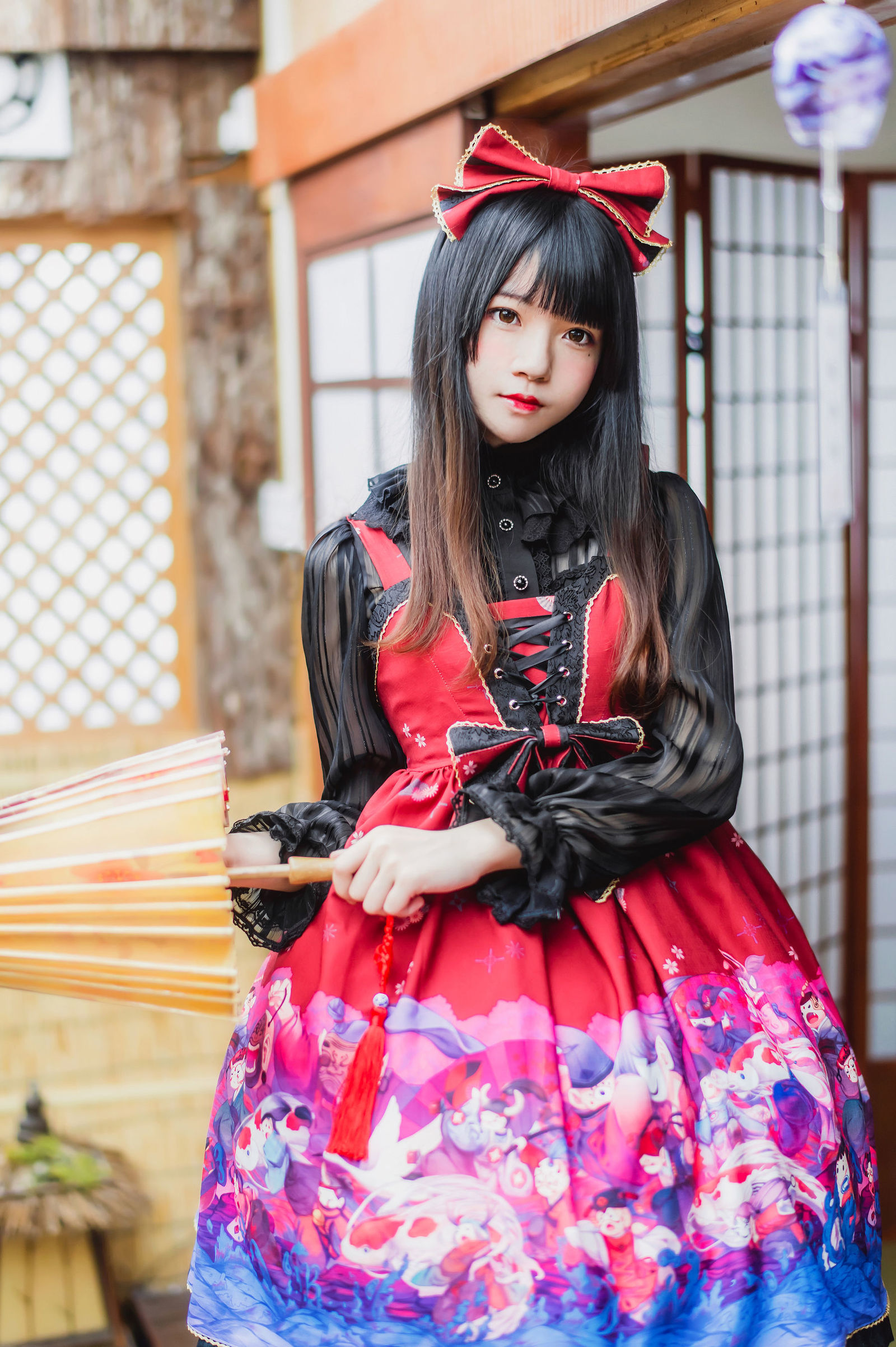 [网红COSER] 桜桃喵 - 和风lolita  写真套图3 