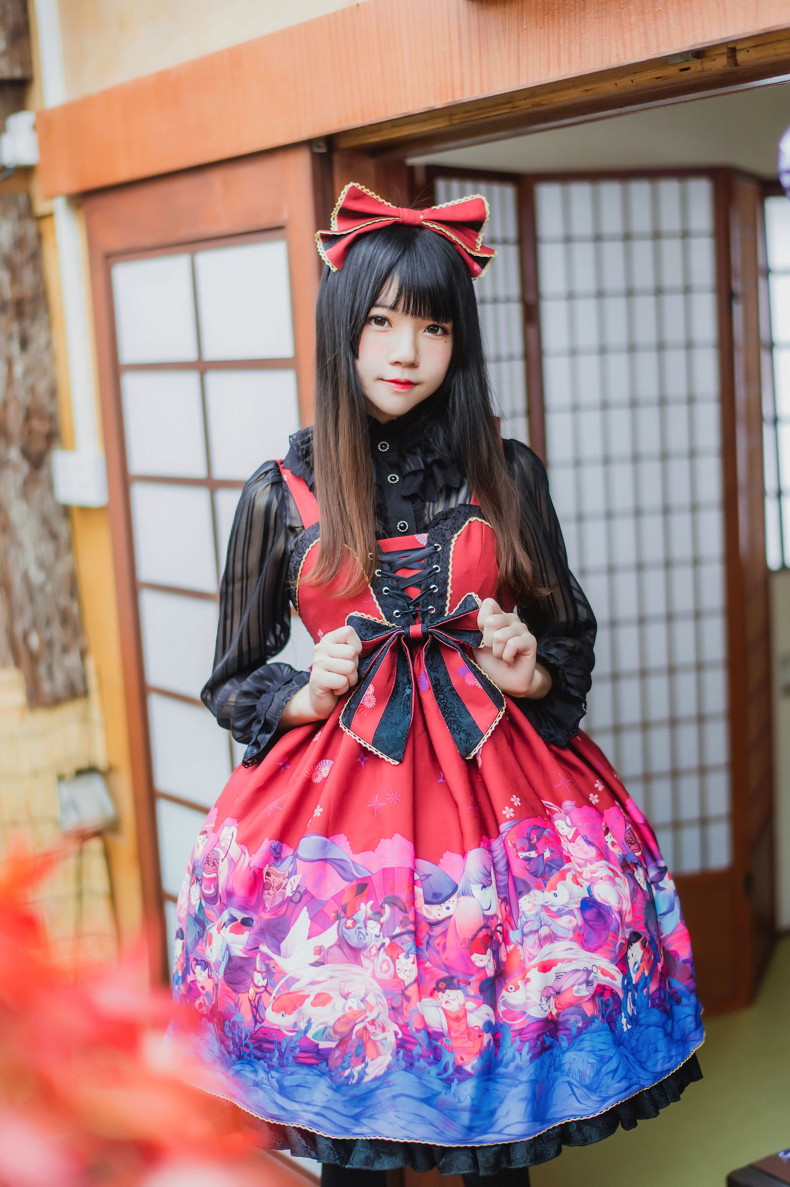 [网红COSER] 桜桃喵 - 和风lolita  写真套图4 