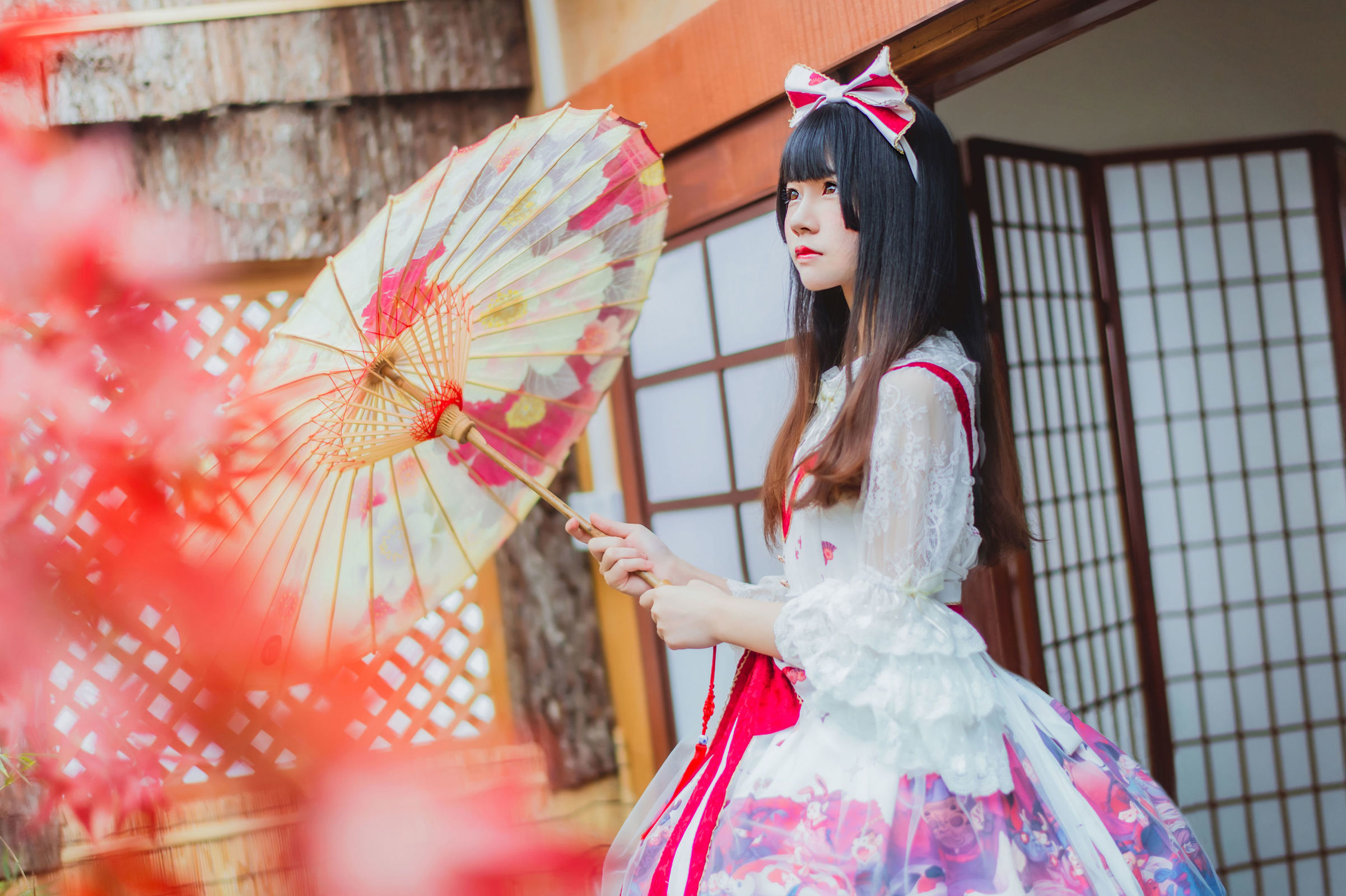 [网红COSER] 桜桃喵 - 和风lolita  写真套图1 