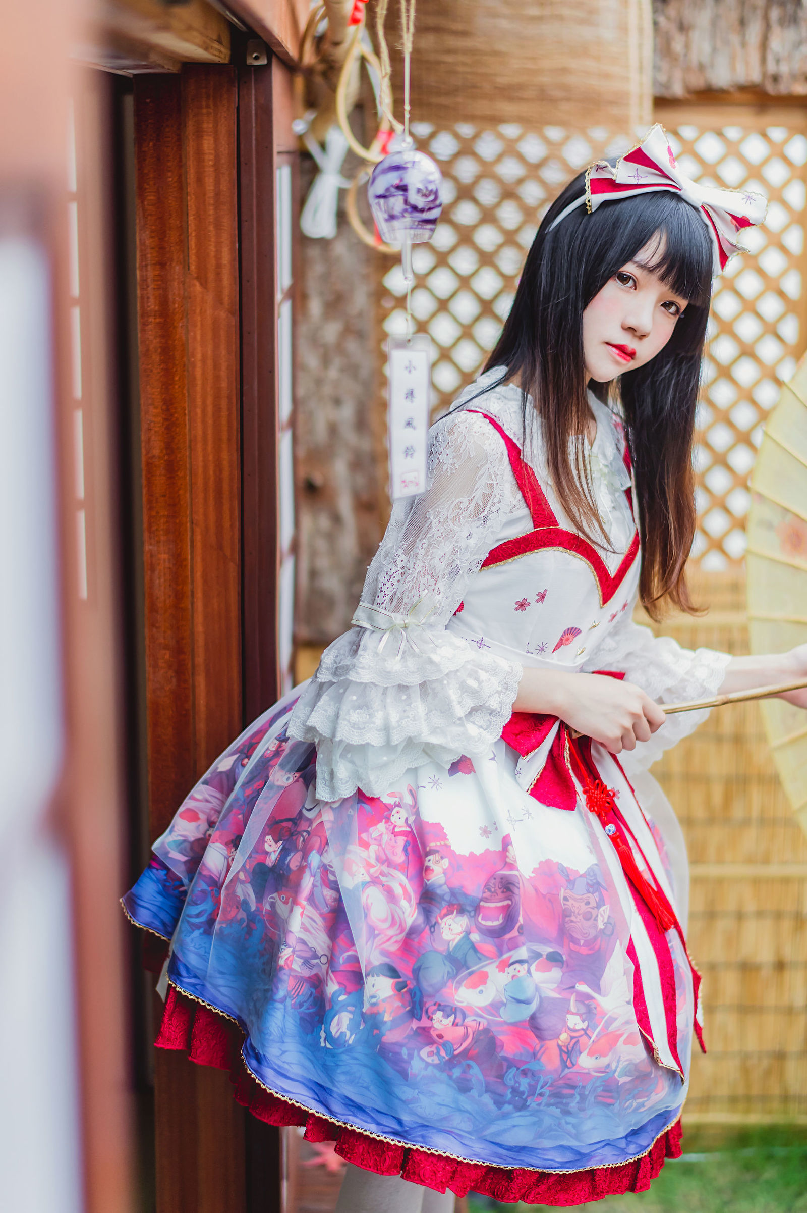 [网红COSER] 桜桃喵 - 和风lolita  写真套图3 