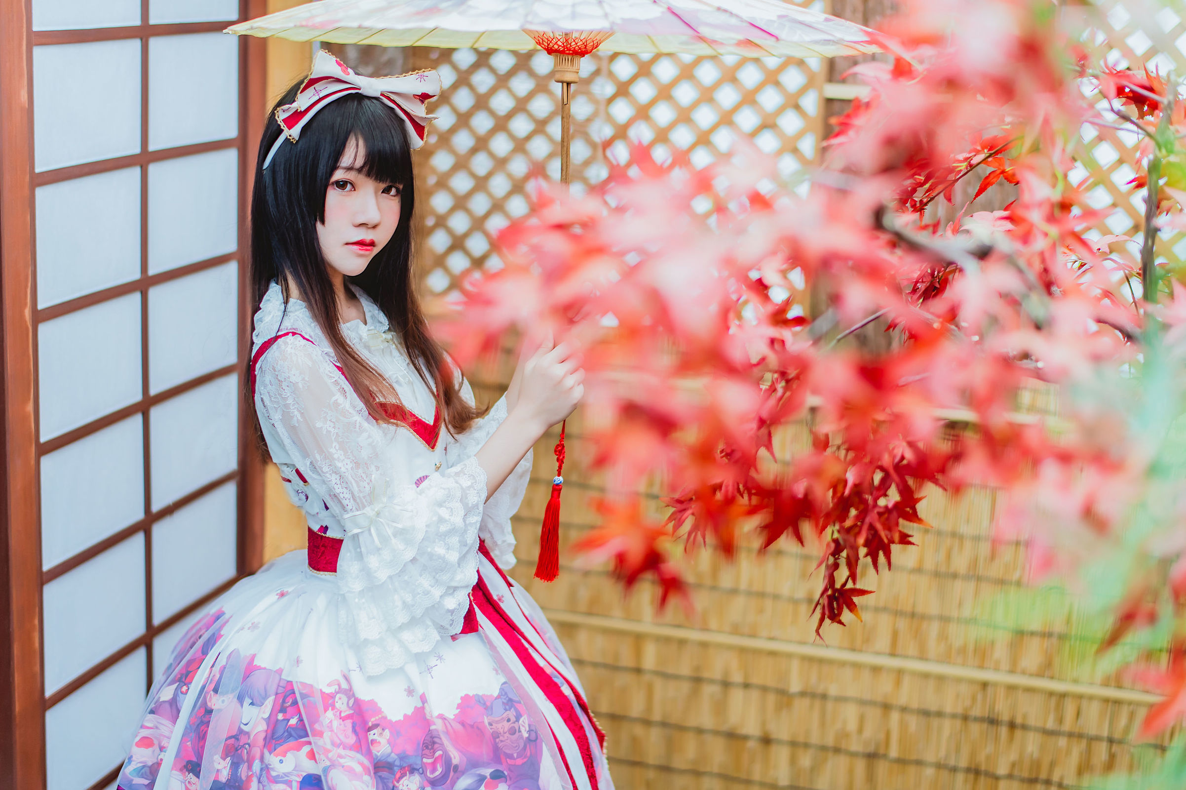 [网红COSER] 桜桃喵 - 和风lolita  写真套图4 