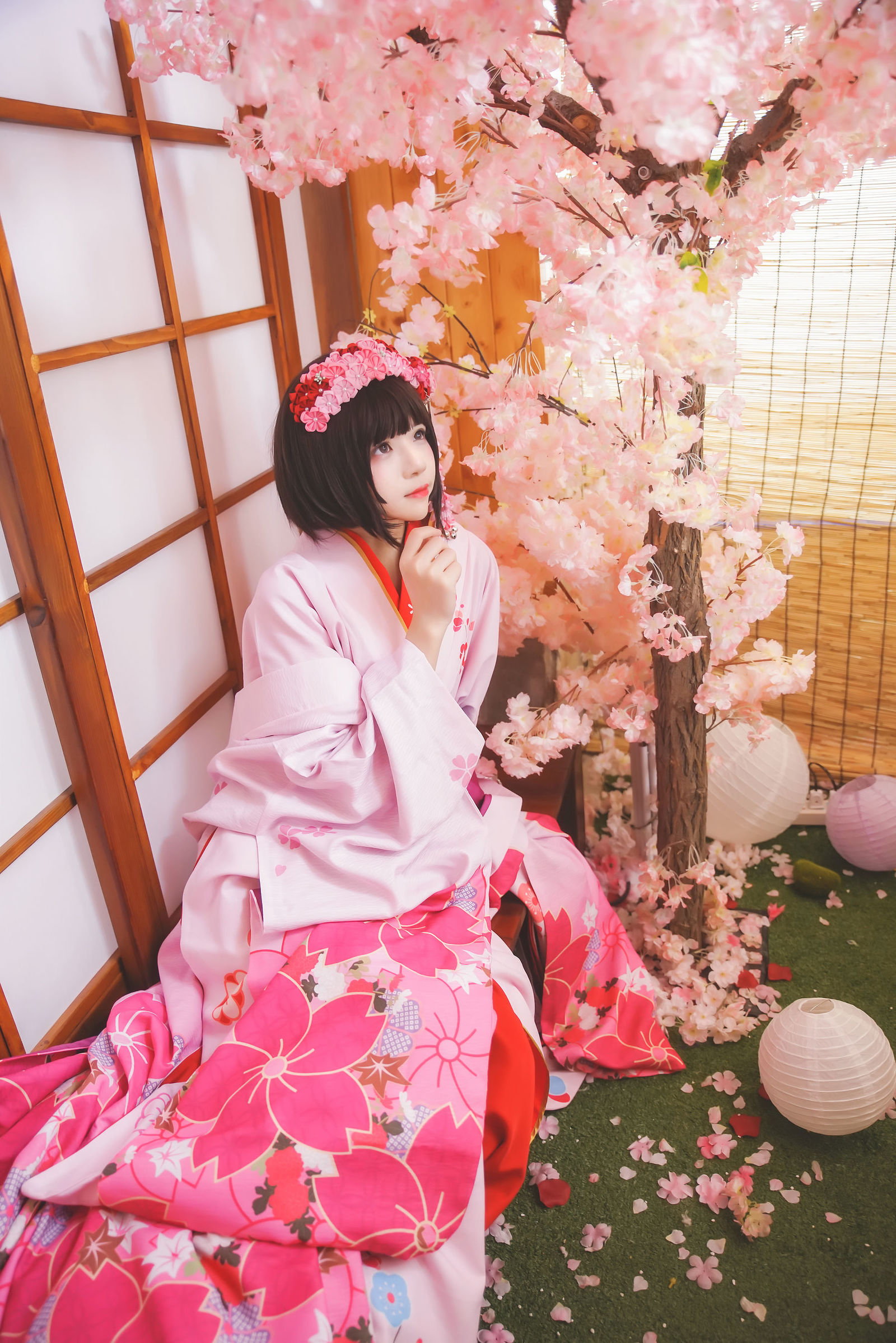 [网红COSER] 桜桃喵 - (加藤惠)和服COS系列  写真套图4 