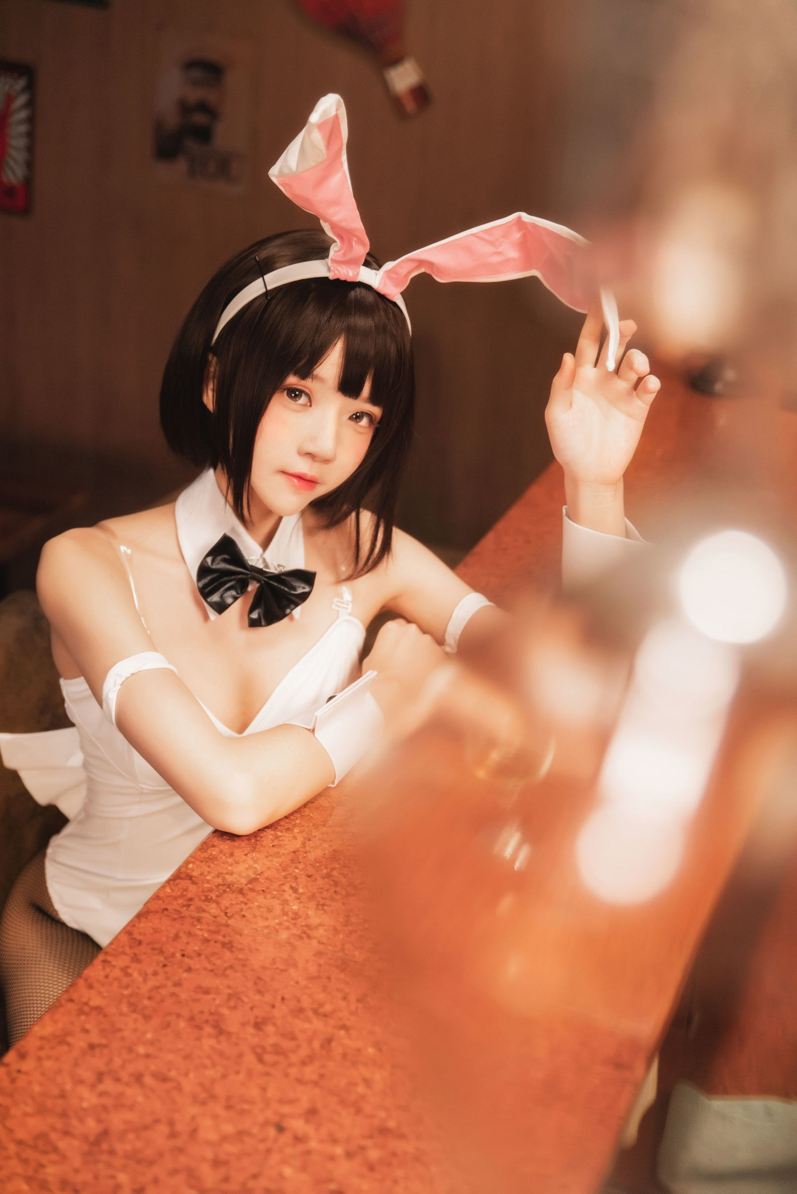 [网红COSER] 桜桃喵 - (加藤惠)兔女郎COS系列  写真套图1 