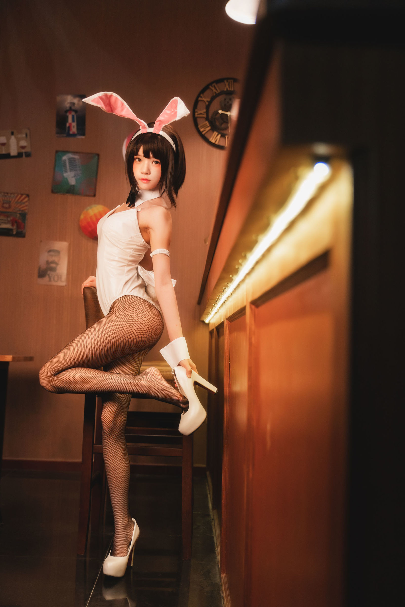 [网红COSER] 桜桃喵 - (加藤惠)兔女郎COS系列  写真套图4 