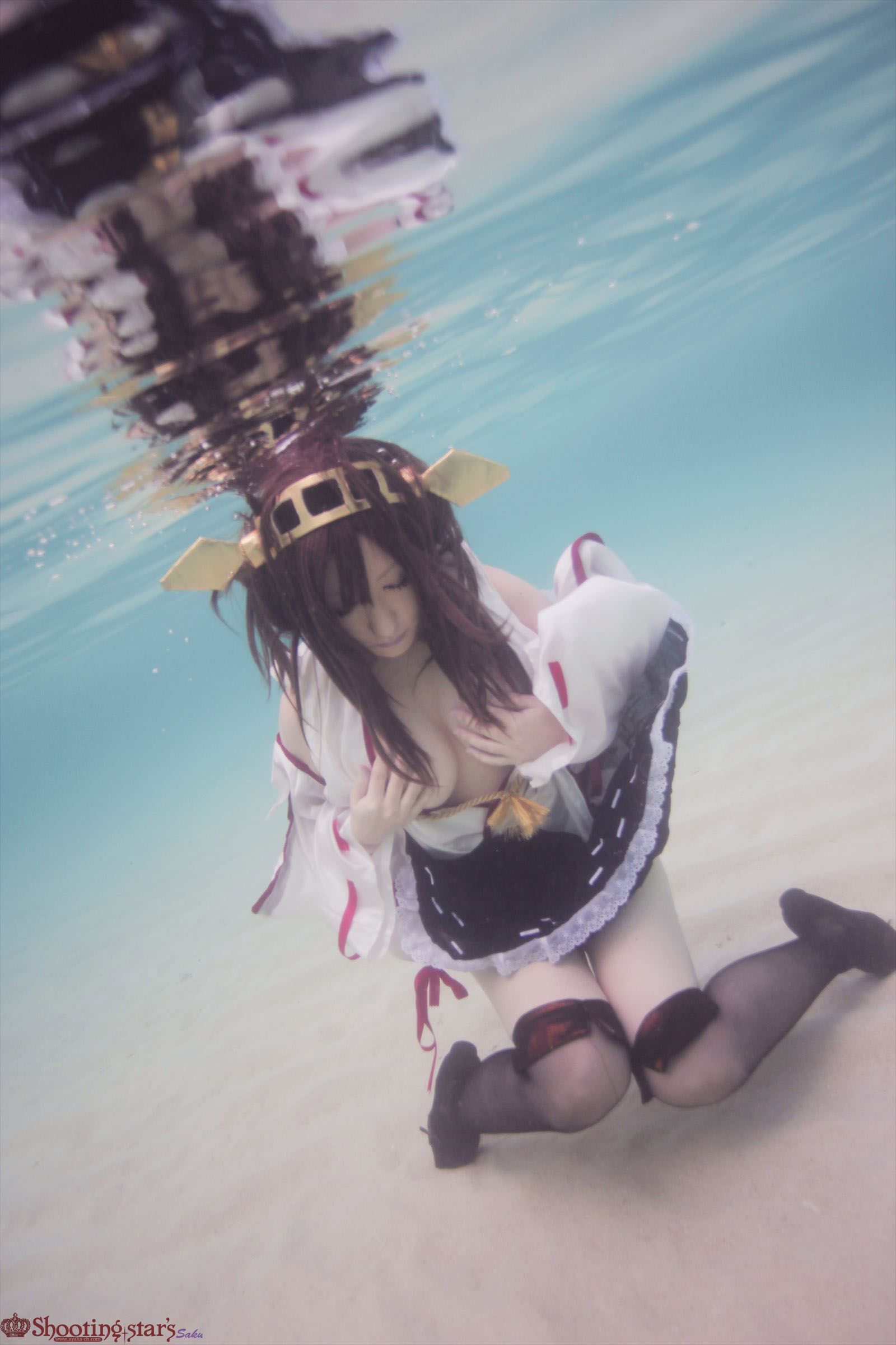 taotuhome[Cospley套图] Sexy Kongou from Kantai Collection under the water 之水下系列第19张