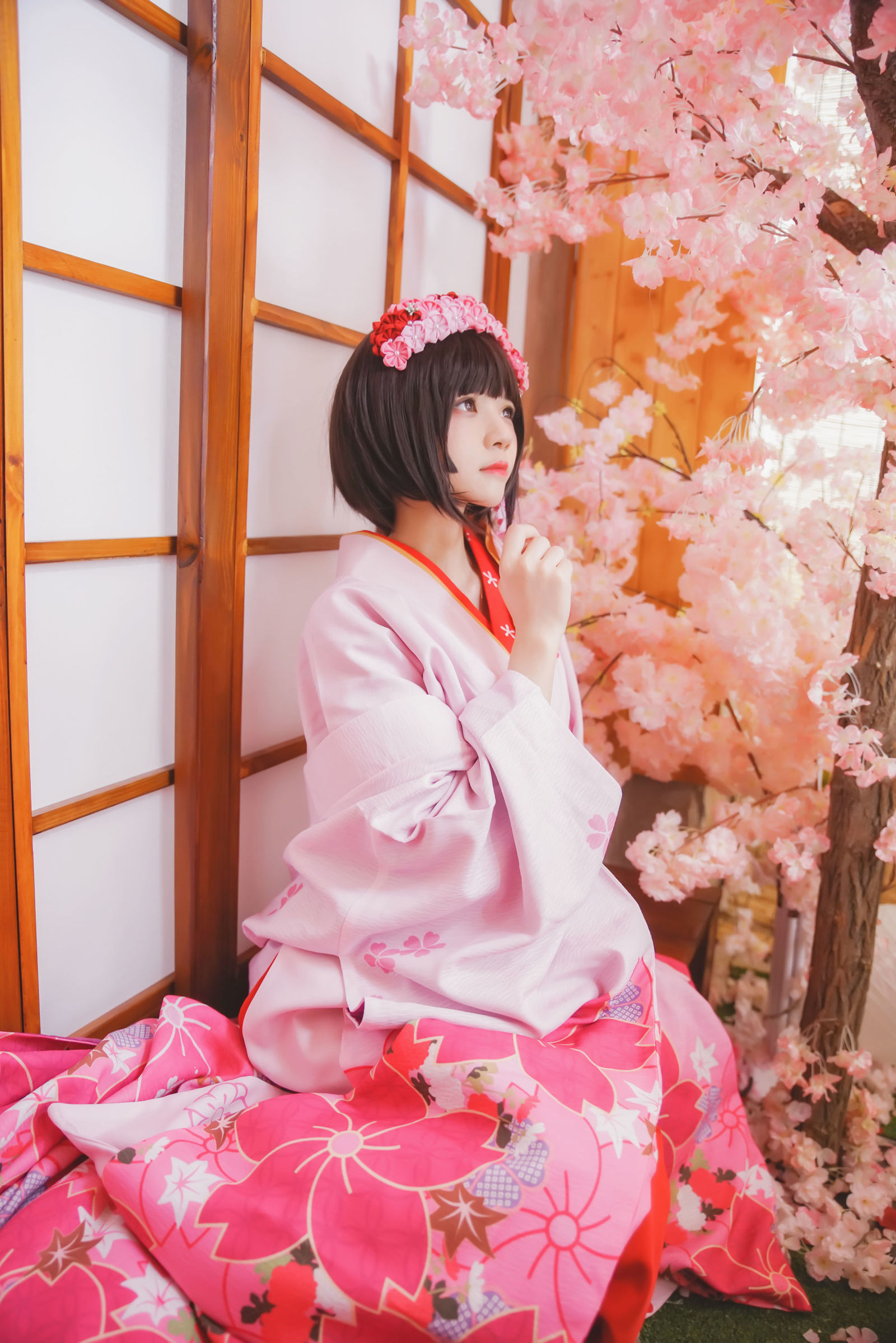 taotuhome[网红COSER] 桜桃喵 - (加藤惠)和服COS系列  写真套图第13张