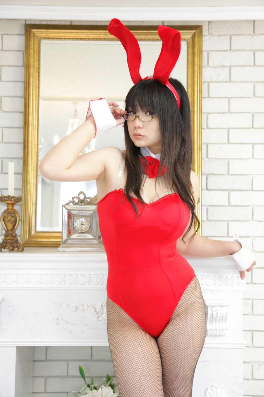 [Cosplay] 红色兔女郎妹子 [47P]