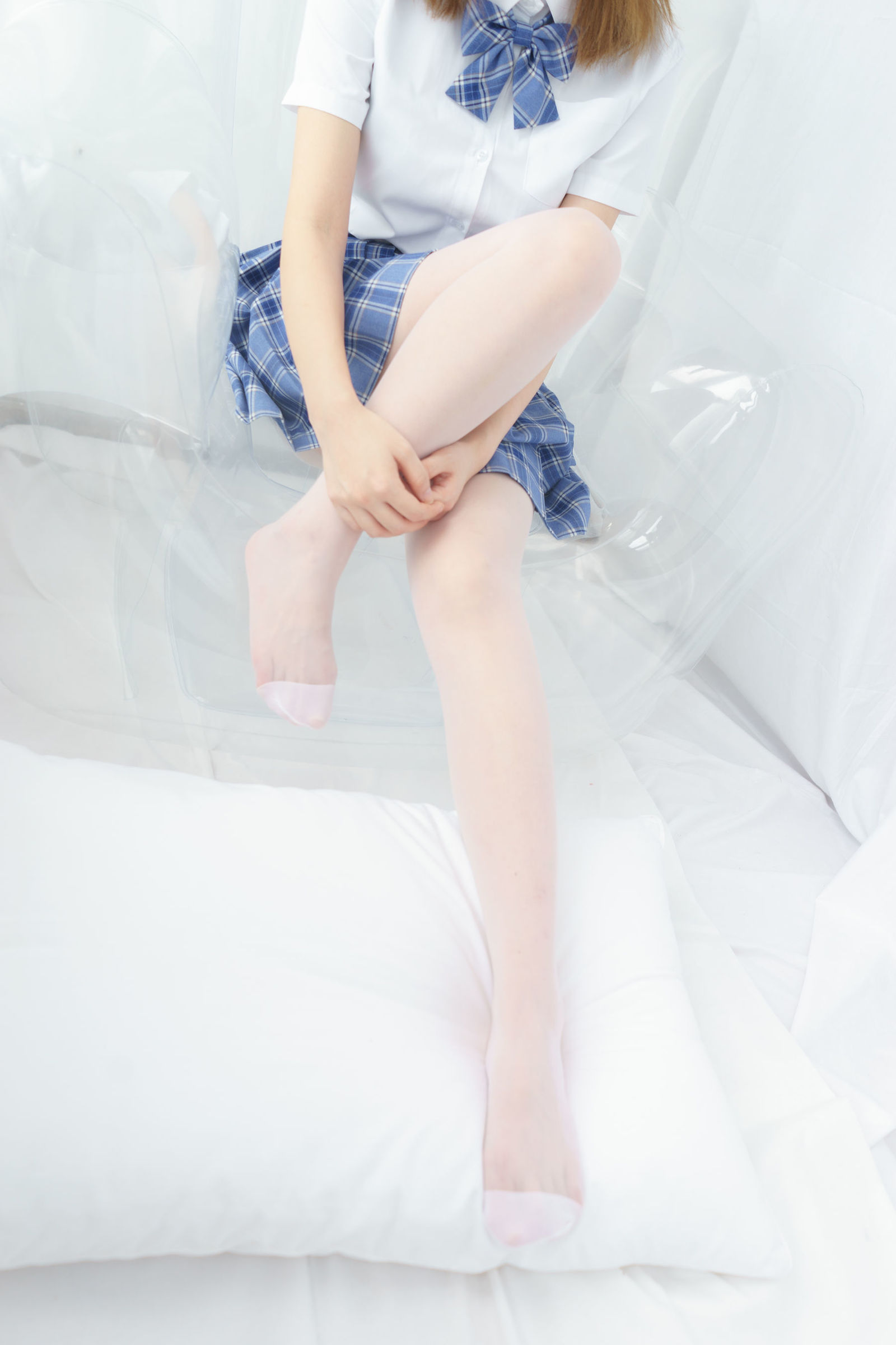 [森萝财团] BETA-030 蓝色格子裙 萝莉丝袜写真[62P]