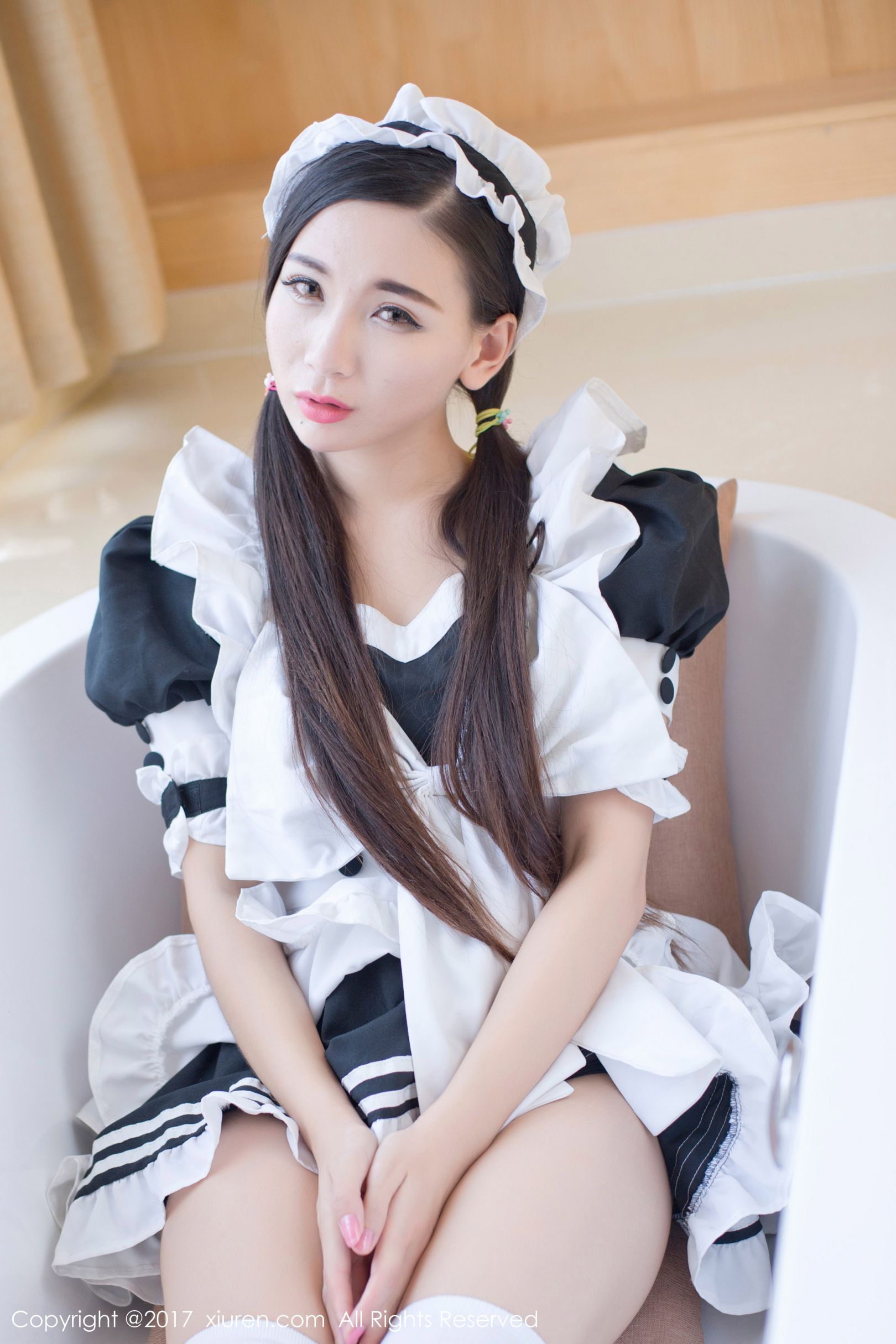 taotuhome[XiuRen秀人网] No.759 赵颖 - 日系女仆装和白色连体死库水 写真套图第44张