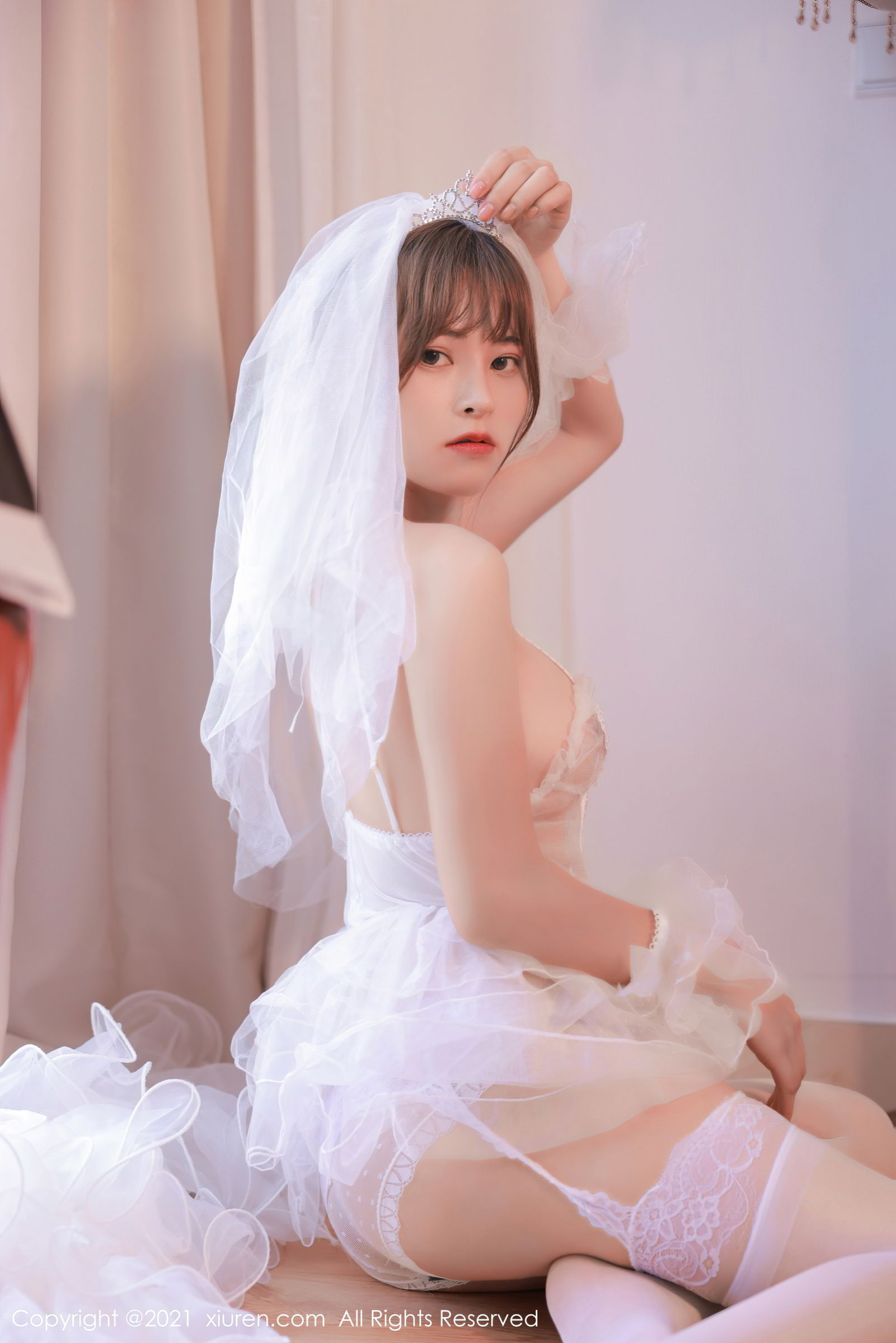[XiuRen秀人网]-No.3671-奈沐子-唯美白色婚纱-套图之家