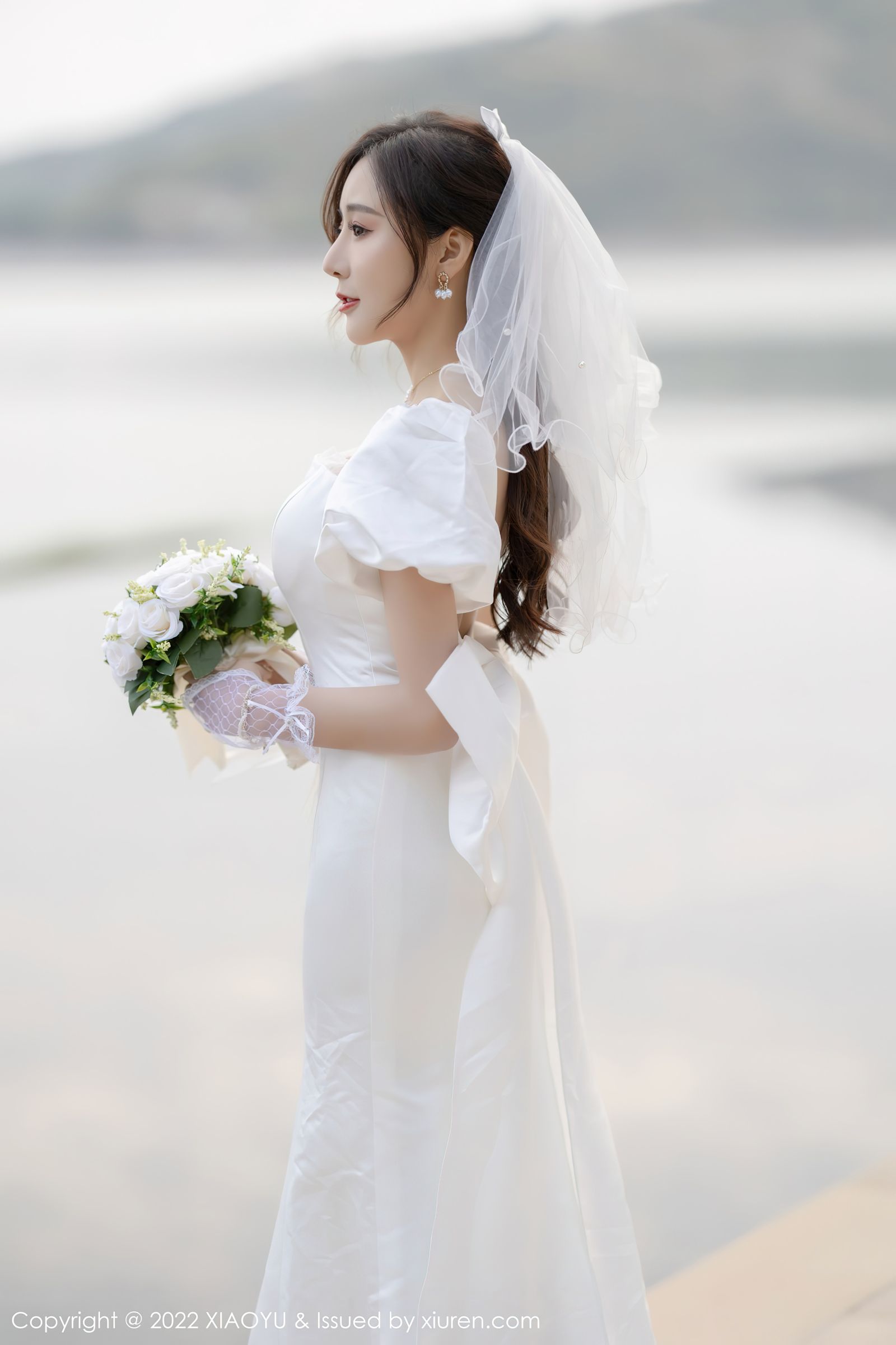 [XIAOYU语画界]-Vol.733-王馨瑶yanni-白色婚纱礼裙搭配白色丝袜-套图之家