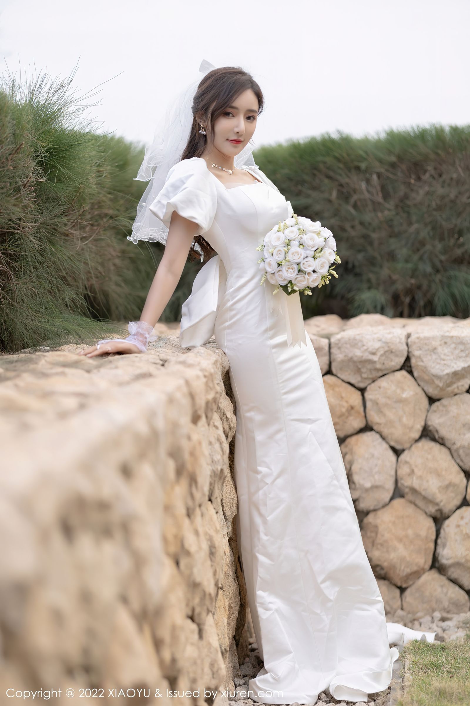 [XIAOYU语画界]-Vol.733-王馨瑶yanni-白色婚纱礼裙搭配白色丝袜-套图之家